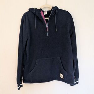 Kari Traa Rothe Fleece Hoodie 1/2 Zip Pullover Navy Size women's L Ski Outdoor
